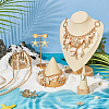 Natural Shell & Alloy Starfish Charm Bracelet & Bib Necklace & Adjustable Ring & Dangle Stud Earrings & Aligator Hair Clip & Mini Crossbody Bags SJEW-PH0001-11-2