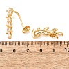 Brass Pave Cubic Zirconia Stud Earrings for Women KK-CBADCD7-01G-5