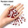 200Pcs Expression & Letter Acrylic Beads MACR-FP0001-28-5