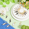 21Pcs 7 Styles Cat Alloy Enamel Pendant Locking Stitch Markers HJEW-SC00113-3