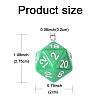 6Pcs 6 Colors Opaque Acrylic Pendants MACR-FP0001-25-4