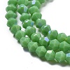 Opaque Solid Color Electroplate Glass Beads Strands EGLA-XCP0001-12A-4