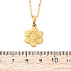 304 Stainless Steel Flower Pendant Necklaces NJEW-H059-30D-G-5