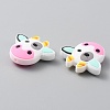 Cow Food Grade Silicone Beads SIL-WH0002-76-2
