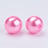 Pink Round Acrylic Imitation Pearl Beads for Chunky Kids Necklace X-PACR-12D-35-2