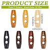 84Pcs 7 Colors Natural Wood Buttons BUTT-GF0003-90C-2