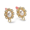 Alloy Crystal Rhinestone Stud Earring Findings EJEW-WH0009-06LG-1