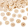 200Pcs 8 Styles Wood Buttons BUTT-TA0001-34-3