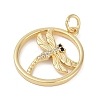 Rack Plating Brass Micro Pave Cubic Zirconia Pendants KK-H509-10G-01-2
