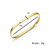 Golden Stainless Steel Bangle with Moissanite CM2227-1