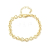 Brass Ring Link Chain Bracelets for Women Men X-BJEW-K273-09G-4