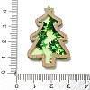 Christmas Theme Opaque Printed Acrylic Pendants SACR-Z005-02C-3