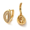 304 Stainless Steel Pave Cubic Zirconia Hoop Earrings for Women EJEW-U019-02G-04-2