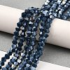 Opaque Solid Color Electroplate Glass Beads Strands X1-GLAA-F029-P4mm-A09-4
