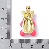 Rack Plating Brass with Enamel Pendants KK-B091-20G-02-3