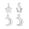 4Pcs 2 Styles 925 Sterling Silver Charms STER-PH0003-45-6