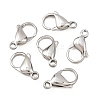 Tarnish Resistant 316 Surgical Stainless Steel Lobster Claw Clasps STAS-316-FL18A-1