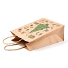Christmas Theme Printed Kraft Paper Bags with Handles ABAG-M008-08E-2