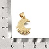 Brass Micro Pave Clear Cubic Zirconia Pendants CU-CBAF50C-03B-G-3