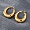 PVD Vacuum Plating 304 Stainless Steel Chunky Hoop Earrings for Women EJEW-F280-06E-G-2