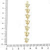 Brass Micro Pave Clear Cubic Zirconia 7 Star Links Connector Charms KK-H539-16G-05-3