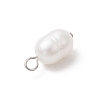 Natural Cultured Freshwater Pearl Rice Charms PALLOY-JF03921-01-5
