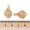 Hollow Out Brass Pendant Rhinestone Settings KK-G532-07G-3