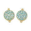 Brass Enamel Connector Charms CU-CBA6B6F-21G-1