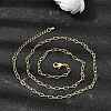 3MM Brass Cable Chain Necklaces for Women NJEW-F366-01B-1