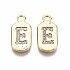 Brass Micro Pave Clear Cubic Zirconia Pendants KK-S360-052E-NF-1