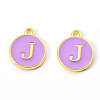 Golden Plated Alloy Enamel Charms X-ENAM-S118-10J-1