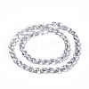 Transparent Electroplate Glass Beads Strands GLAA-C025-02G-3