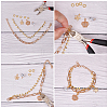 Alloy Paperclip Chain Bracelets BJEW-NB0001-02-RS-4