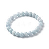 Reiki Crystal Natural Chalcedony Imitation Aquamarine Stretch Bracelets Set for Men Women BJEW-JB06806-01-4