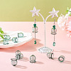 10Pcs Glass Bead Caps for Wind Chimes Making GLAA-BY0001-05F-7