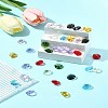 48Pcs 8 Colors Electroplate Glass Links Connectors EGLA-FS0001-48-10