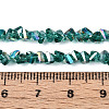 Electroplate Transparent Glass Beads Strands GLAA-N021-4mm-05-4