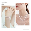 3Pcs Natural Shell & Plastic Pearl Flowers Beaded Necklaces and Stretch Bracelet Set SJEW-SW00010-02-7