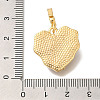 Brass Micro Pave Clear Cubic Zirconia European Dangle Charms Bails KK-K388-68G-3