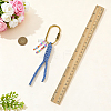 Braided Polyester Cord & Dyed Natural Shell Fish Rondelle Beaded Pendant Decorations HJEW-MA00049-3