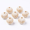 Unfinished Natural Wood European Beads WOOD-S057-014B-1