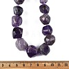 Natural Amethyst Nuggets Beaded Necklaces for Women Men NJEW-K388-01E-4
