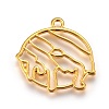 Zinc Alloy Open Back Bezel Pendants PALLOY-WH0036-19G-1