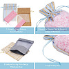 30Pcs 6 Colors Cotton & Organza & Burlap Packing Pouches Drawstring Bag ABAG-MB0001-09-4