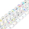 Transparent Electroplate Glass Beads Strands X-GLAA-Q099-C01-14-1-1