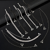 4 Pairs 4 Styles Rhinestone Chain Non-slip Bra Straps FIND-GO0002-51-7