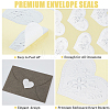 20 Sheets 2 Colors Heart & Rectangle Paper Self-Adhesive Embossed Stickers DIY-CP0010-59-6