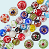 3 Strands Handmade Millefiori Glass Round Bead Strands LAMP-LT0001-16B-7