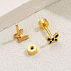 Fashionable Stainless Steel Butterfly Stud Earrings XD9500-2