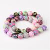 12mm Mixed Handmade Polymer Clay Round/Ball Beads X-FIMO-12D-1